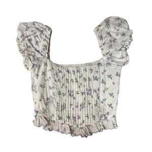 Oliveaceous corset style crop top size small